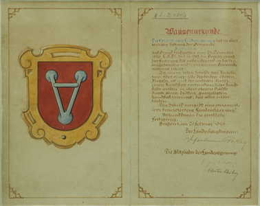 Wappenbrief der Gemeinde Satteins